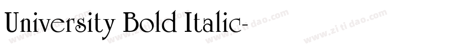 University Bold Italic字体转换